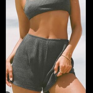 Joah Brown shorts - knit charcoal